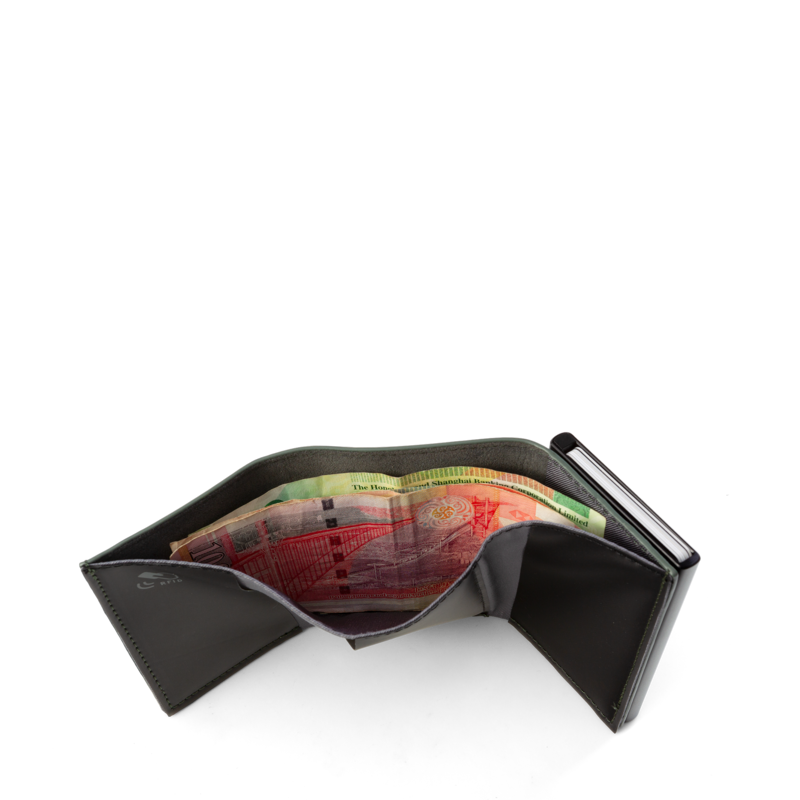 NIID Slide II Vegan Leather Mini Wallet Dark Green - NIID