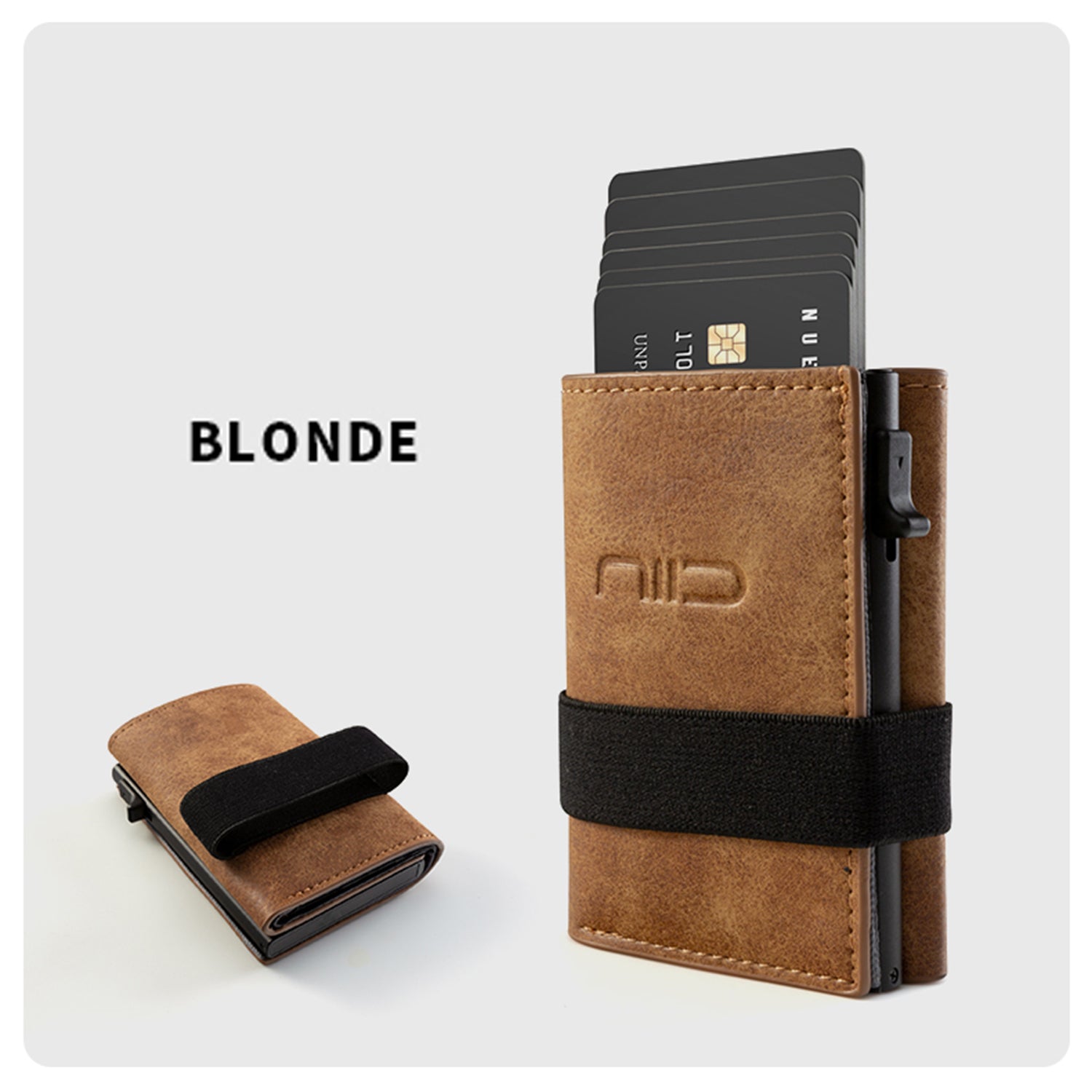 NIID Slide II Vegan Leather Mini Wallet Blonde - NIID